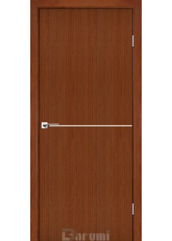 Двері Plato Line PTL-03 горіх роял (декор з алюмінію кольору нікель) Darumi