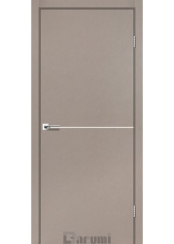 Двери Plato Line PTL-03 серый краст (декор с алюминия цвета никель) Darumi