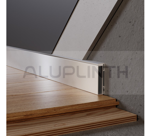 Плинтус алюминиевый скрытого монтажа 60х15х2700 мм ALU-S6015 Анод Kluchuk