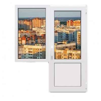 Балконный блок Rehau Euro 60 с глухим окном и поворотно-откидной дверью 1800 x 2100 мм-0