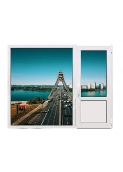 Балконный блок Glasso 7S с глухим панорамным окном в пол 2100 x 2000 мм