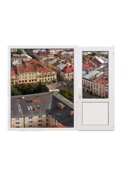 Балконный блок Steko S500 с глухим панорамным окном в пол 2100 x 2000 мм