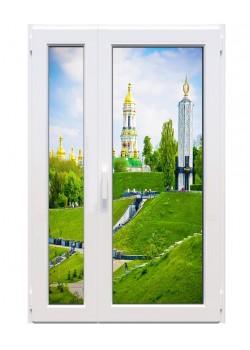 Металлопластиковые двери Epsilon Comfort полуторные с поворотно-откидной створкой 1200 x 2100 мм