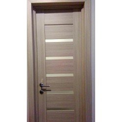 Міжкімнатні Двері Лагуна ПВХ (біле скло) "Оміс" ПВХ плівка