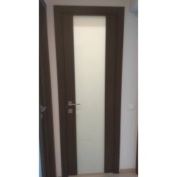 Міжкімнатні Двері SR-01 біле скло Korfad ПВХ плівка
