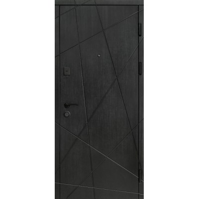 Вхідні Двері Стандарт 82 Чорний/Білий StalMax-0