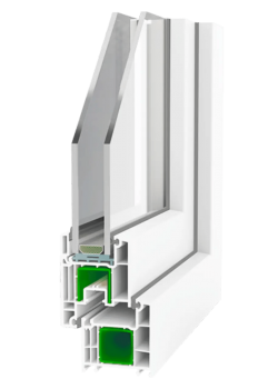 Металлопластиковые двери Steko V62 поворотно-откидные 800 x 2000 мм