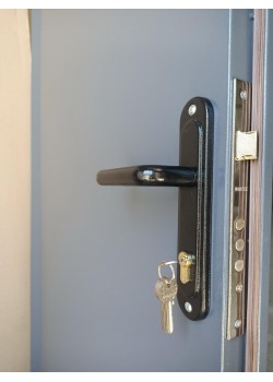 Двері Технічна 2 листа металу сіра "Redfort"