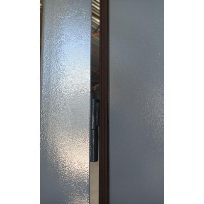 Вхідні Двері Технічна 2 листа металу сіра "Redfort"-2