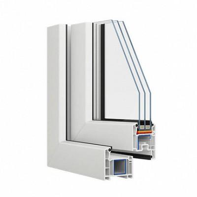 Балконный блок Veka Softline с двухстворчатым окном и поворотно-откидной створкой 1900 x 2000 мм-1