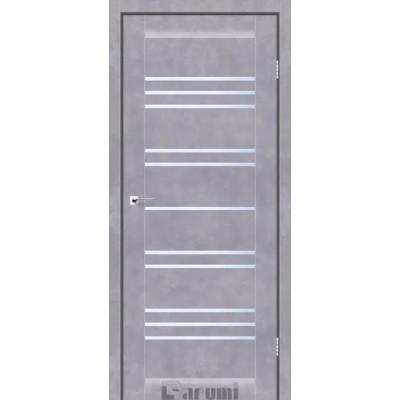 Міжкімнатні Двері Versal сірий бетон сатин білий Darumi Ламінатин-0