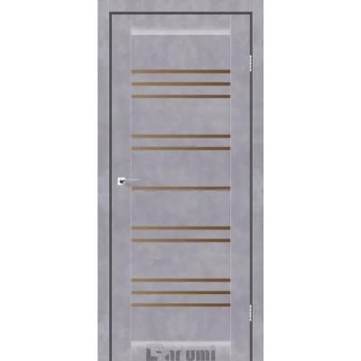 Межкомнатные Двери Versal серый бетон сатин бронза Darumi Ламинатин-0