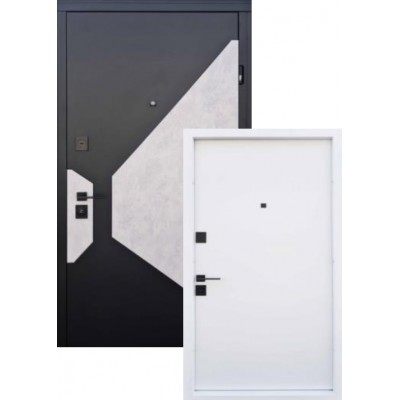 Вхідні Двері Vesta Софт блек/бетон сірий софт мілк "Страж"-0