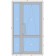 Алюминиевые двери HOFFMANN W70 полуторные со стеклопакетом 1200-2050 мм-3-thumb