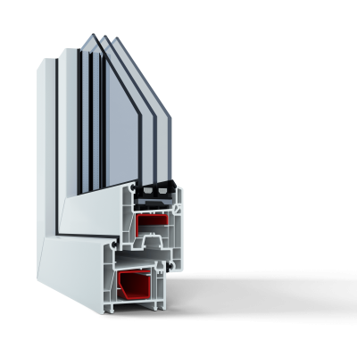 Металлопластиковое окно Viknaroff Fenster 500 одностворчатое поворотно-откидное 600 x 1000 мм-1