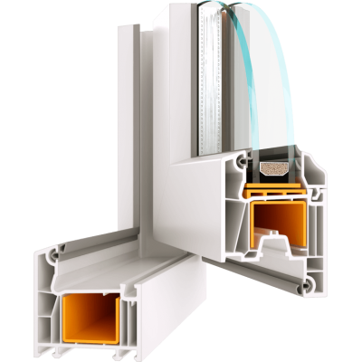 Металлопластиковые двери WDS 5S полуторные с поворотно-откидной створкой 1200 x 2100 мм-1