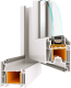 Металлопластиковые двери WDS 5S 800 x 2000 мм