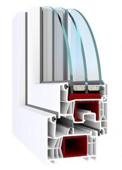 Металлопластиковые двери WDS 76MD поворотно-откидные 800 x 2000 мм