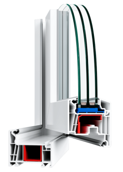 Металлопластиковое окно WHS Halo 72 одностворчатое поворотно-откидное 600 x 1000 мм