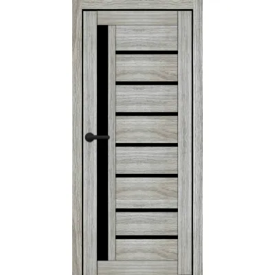 Межкомнатные Двери Portalino Doors PL-ECO-01 с черным стеклом Ламинатин-3