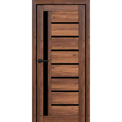 Межкомнатные Двери Portalino Doors PL-ECO-01 с черным стеклом Ламинатин-5