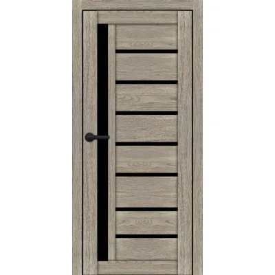 Межкомнатные Двери Portalino Doors PL-ECO-01 с черным стеклом Ламинатин-10