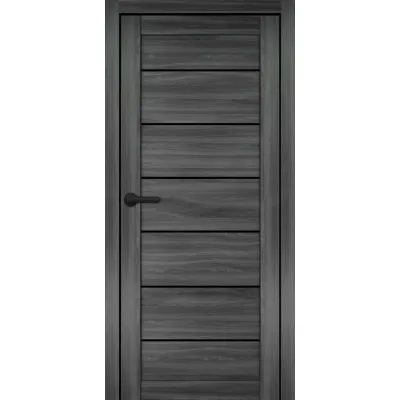 Межкомнатные Двери Portalino Doors PL-ECO-08 Черное стекло Ламинатин-2