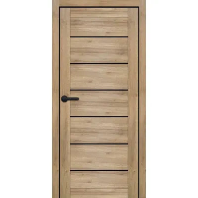 Межкомнатные Двери Portalino Doors PL-ECO-08 Черное стекло Ламинатин-3