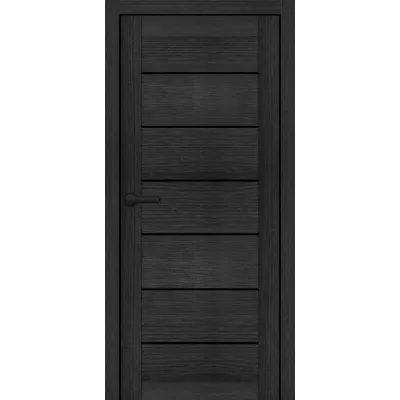 Межкомнатные Двери Portalino Doors PL-ECO-08 Черное стекло Ламинатин-6