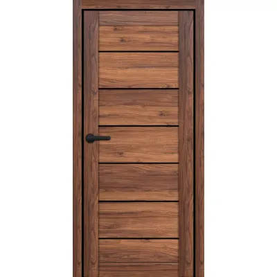 Межкомнатные Двери Portalino Doors PL-ECO-08 Черное стекло Ламинатин-13