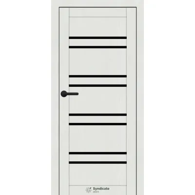 Міжкімнатні Двері Syndicate Doors SD-PVC-118 Чорне скло ПВХ плівка-7