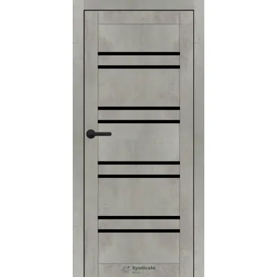Міжкімнатні Двері Syndicate Doors SD-PVC-118 Чорне скло ПВХ плівка-2