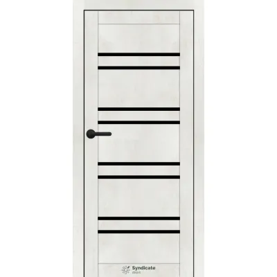 Міжкімнатні Двері Syndicate Doors SD-PVC-118 Чорне скло ПВХ плівка-3