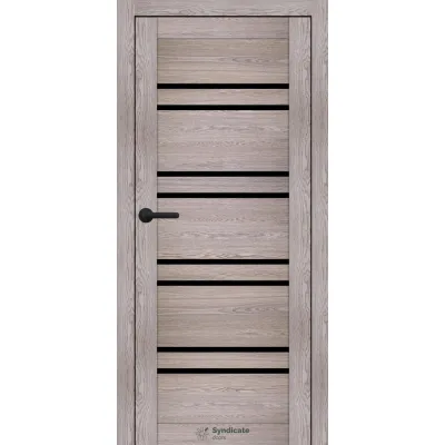 Міжкімнатні Двері Syndicate Doors SD-PVC-118 Чорне скло ПВХ плівка-5