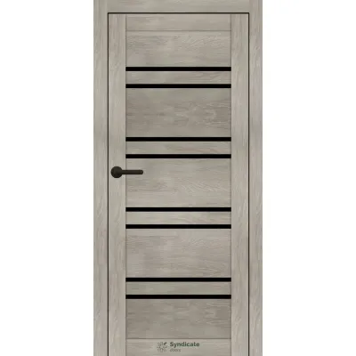 Міжкімнатні Двері Syndicate Doors SD-PVC-118 Чорне скло ПВХ плівка-6