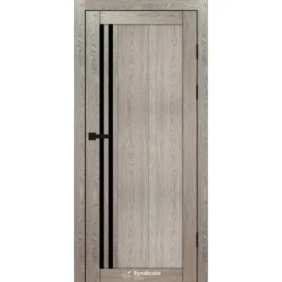 Межкомнатные Двери Syndicate Doors SD-PVC-136 Черное стекло ПВХ плёнка-1