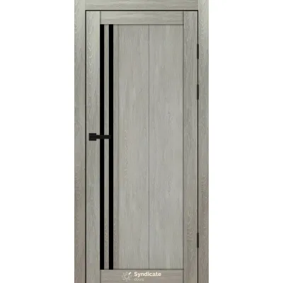 Межкомнатные Двери Syndicate Doors SD-PVC-136 Черное стекло ПВХ плёнка-2