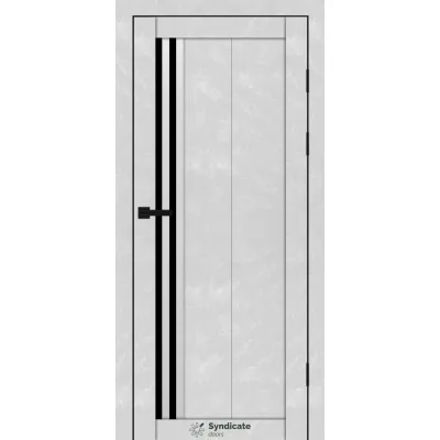 Межкомнатные Двери Syndicate Doors SD-PVC-136 Черное стекло ПВХ плёнка-3