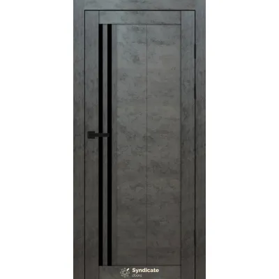 Межкомнатные Двери Syndicate Doors SD-PVC-136 Черное стекло ПВХ плёнка-5