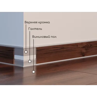 Плінтус алюмініевий під вінілові покриття 28,6х5х2700 мм ALU-G001+ 25х25х2700 мм ALU-G002 RAL Kluchuk-1