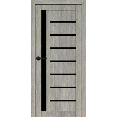 Межкомнатные Двери Portalino Doors PL-ECO-01 с черным стеклом Ламинатин-13