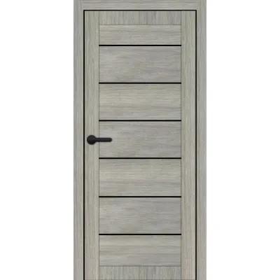 Межкомнатные Двери Portalino Doors PL-ECO-08 Черное стекло Ламинатин-7