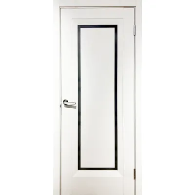 Межкомнатные Двери Europe Doors Италия SUPER MATE Черное стекло ПВХ плёнка-0
