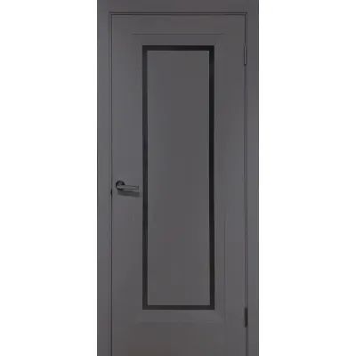 Межкомнатные Двери Europe Doors Италия SUPER MATE Черное стекло ПВХ плёнка-1