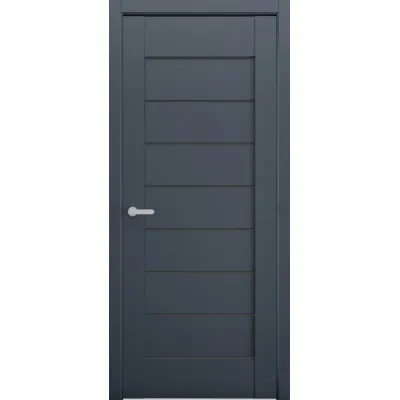 Межкомнатные Двери Terminus Elit Soft 112 Черное стекло ПВХ плёнка-1