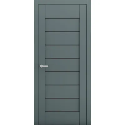 Межкомнатные Двери Terminus Elit Soft 112 Черное стекло ПВХ плёнка-0