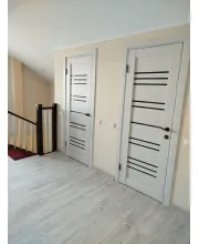 Міжкімнатні Двері Darumi Doors Versal дуб ольс Чорне скло Ламінатин