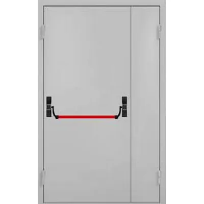 Вхідні Двері Технічні EI 60 RAL 7035 1200 з ручкою анти паніка "Форт"-2