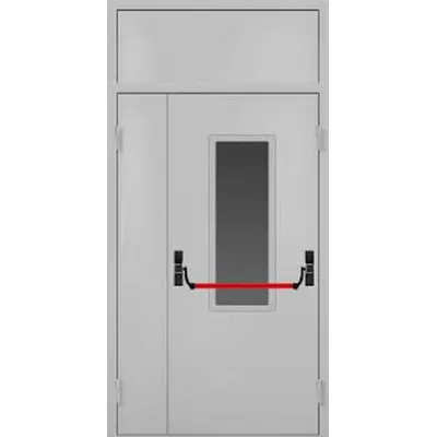 Вхідні Двері Технічні EI 60 RAL 7035 1200 з ручкою анти паніка "Форт"-3