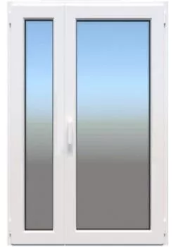 Металопластикові двері WDS 5S полуторні з поворотно-відкидною створкою 1200 x 2200 мм